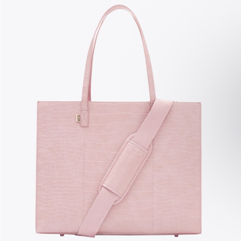 Béis The Large Work Tote in Atlas Pink